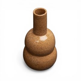 Castiçal Onda em Ceramica Mascavo Esmo