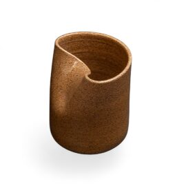Vaso Lua em Ceramica Mascavo Esmo