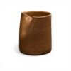 Vaso Lua em Ceramica Mascavo Esmo frontal
