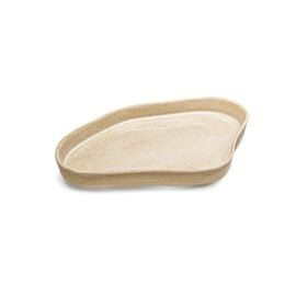 Bandeja Nuvem em Cerâmica cor Off-White Pequena da Esmo Cerâmica