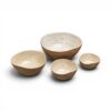 Set com 4 bowls em Cerâmica cor off white itens separados Esmo Cerâmica.
