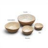 Set com 4 bowls em Cerâmica cor off white itens separados informados