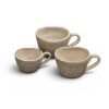 Trio de Xícaras Orgânicas Off-White esmo ceramica 45