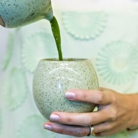 Kit Matcha Ceramica Matcha Late Close Copo