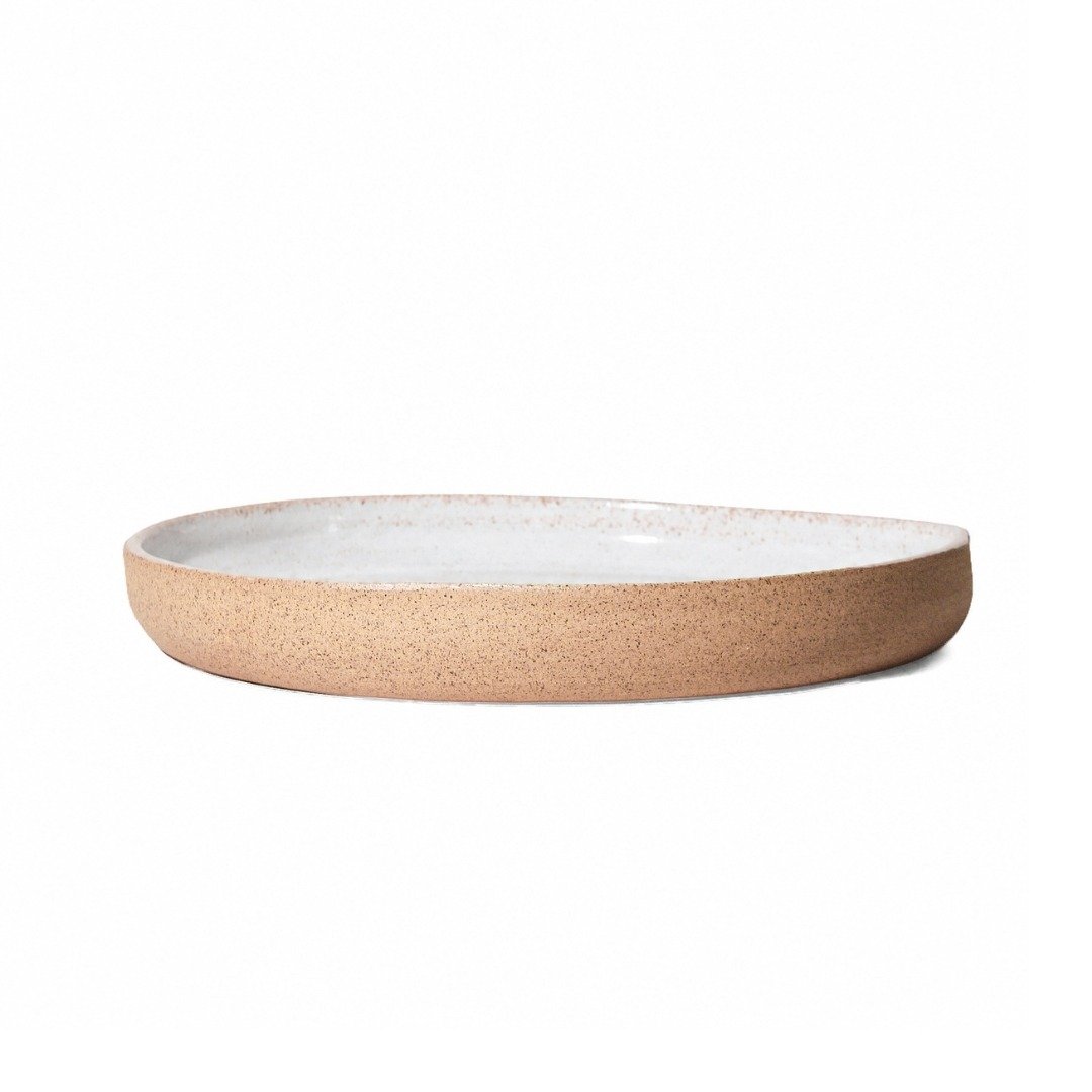 Detalhes do Prato Orgânico Grande 32 cm Off-White Cerâmica Artesanal Esmo