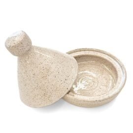 Saleiro Tagine Off White da Esmo Ceramica aberto