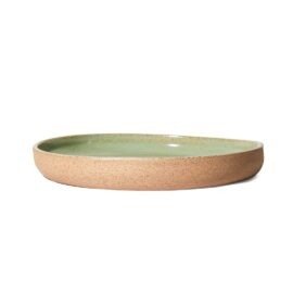 Detalhes do Prato Orgânico Grande 32 cm Verde Pistache Cerâmica Artesanal Esmo
