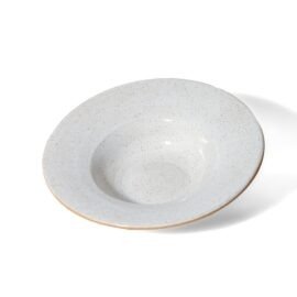 Prato de Risoto Off-White branco da Esmo Cerâmica